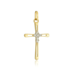 zirconia e diamante Pingente de Ouro 1