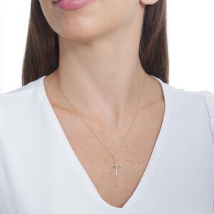 zirconia e diamante Pingente de Ouro 2