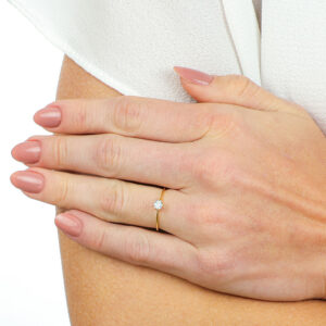 zirconia e diamante anel solitario de ouro casa das aliancas 2