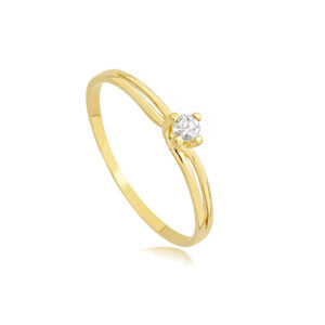 zirconia e diamante anel solitario de ouro casa das aliancas d 6