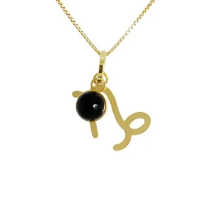 joias de signos Pingente em Ouro 18K Signo Capricornio com Onix PG21515