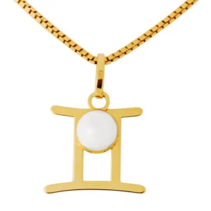 joias de signos Pingente em Ouro 18k Medalha Signo Gemeos PG21517