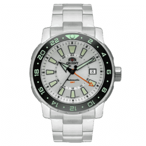 relogio a prova d agua ou relogio resistente a agua casa das aliancas Relogio Masculino Automatico Poseidon Orient Prata NH3SS002 S1SX
