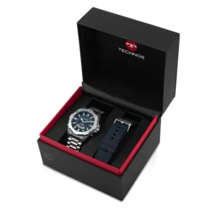 relogio a prova d agua ou relogio resistente a agua casa das aliancas Relogio Masculino Skydiver Technos Prata WT2050AP T1A Colecao Exclusiva