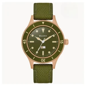 mensagem para o dia dos pais Relogio Bulova Mil Ships Bronze Automatico 150Th Anniiversary Special Edition 98A324N