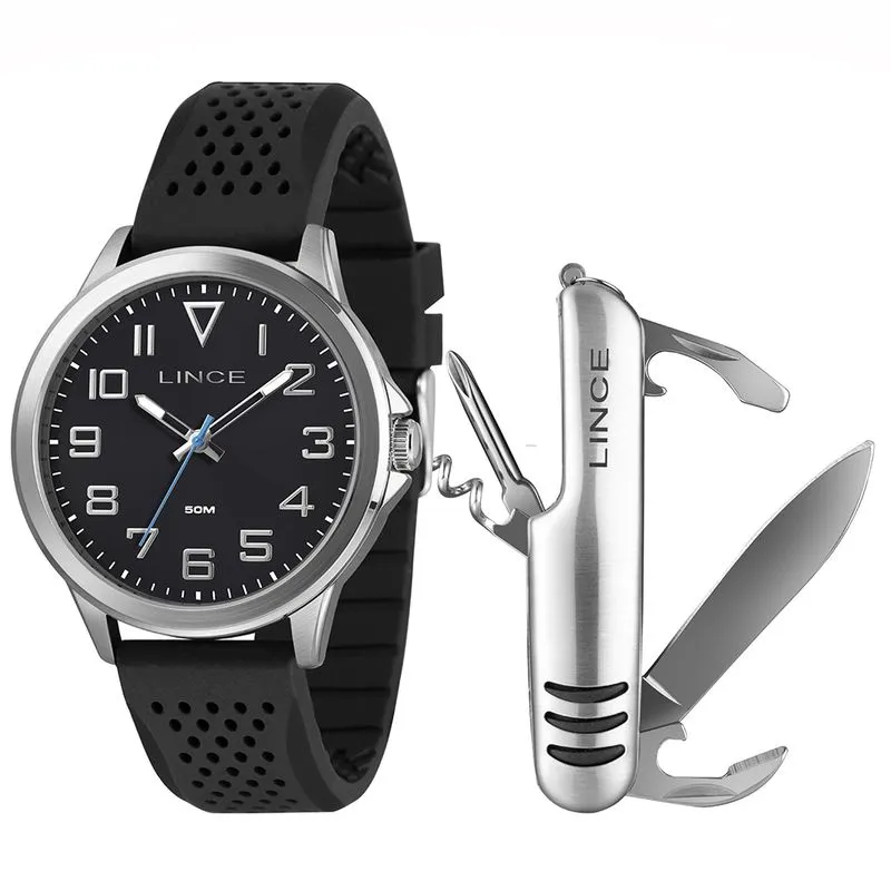 mensagem para o dia dos pais Relogio Masculino Lince Prata MRPM014L46 K0AJP2PX