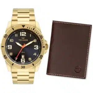 mensagem para o dia dos pais Relogio Masculino Militar Technos Dourado 2115NBR K1A