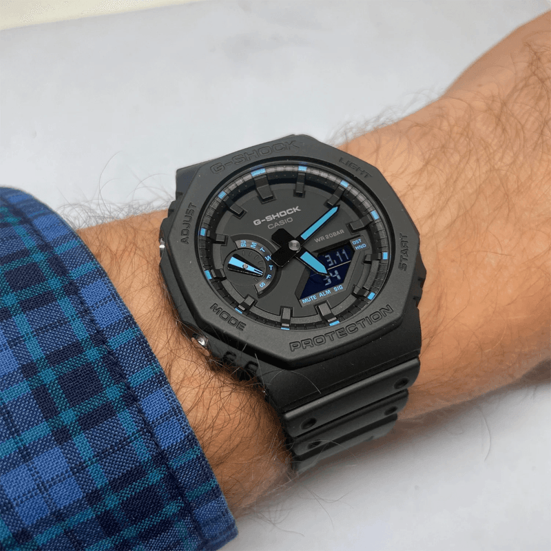 presentes para o dia dos pais Relogio Masculino G Shock Carbon Core Guard Casio Preto GA 2100 1A2DR 2