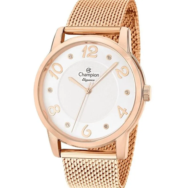 Cor laranja em 2025 Relogio Champion Elegance Feminino Rose CN26117Z 1