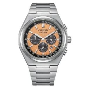 Cor laranja em 2025 Relogio Masculino Citizen Eco Drive Zenshin Chrono Super Titanium Bronze CA4610 85MN