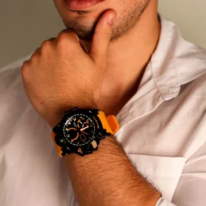 Cor laranja em 2025 Relogio Tuguir Masculino Preto TG30065 2