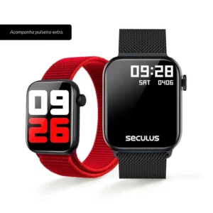 presente para cada tipo de pai Relogio Smartwatch Vermelho Troca Pulseira Seculus 17001MPSVPL1