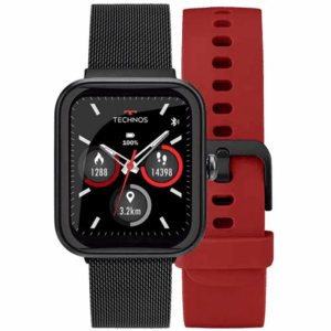 presente para cada tipo de pai Relogio Unissex Smartwatch Technos Connect MAX Preto e Vermelho TMAXAA 5P 1