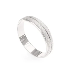 lado certo de usar a alianca de namoro Alianca de Prata com Acabamento Fosco AS0124