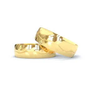 aliancas de ouro para cada tipo de casal Alianca de Ouro 18K Trabalhada Anatomica AS0994