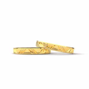 aliancas de ouro para cada tipo de casal Alianca de Ouro 18K Trabalhada com Frisos AS0031