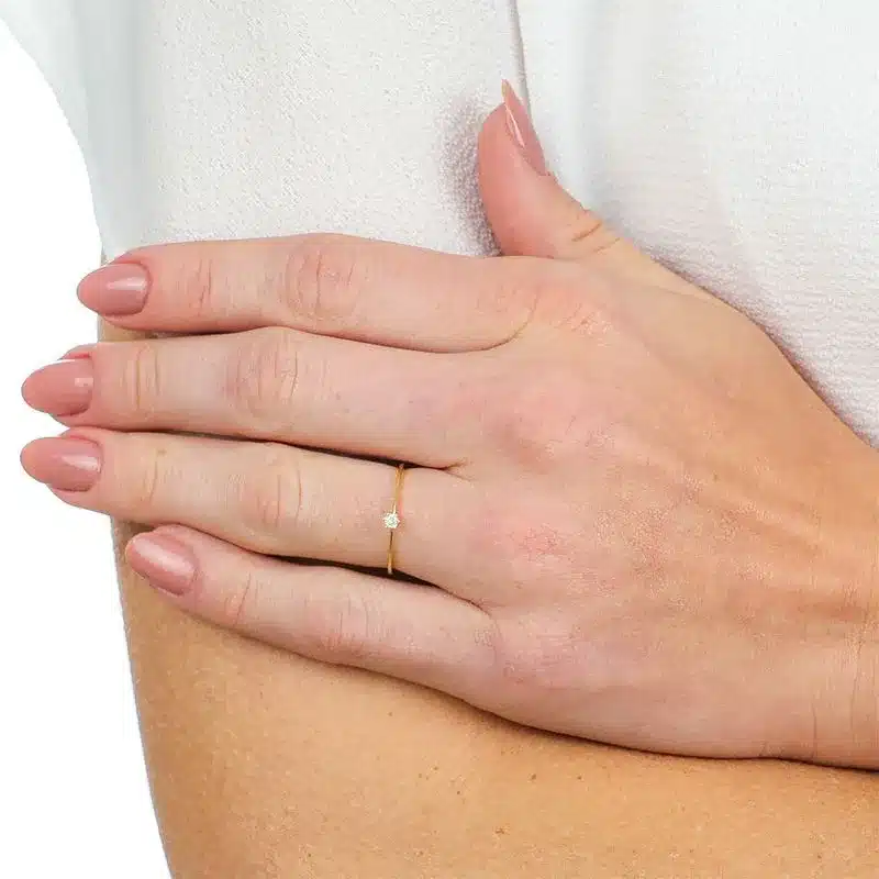 como planejar um pedido de casamento Anel Solitario de Ouro 18K com Brilhante AN20123 2