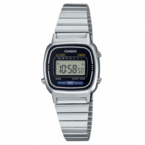 relogios casio Relogio Casio Vintage Digital LA670WA 1DF BR Prata