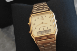 relogios casio Relogio Feminino Casio Vintage AnaDigi AQ 230GA 9BMQ BR Dourado 2 edited