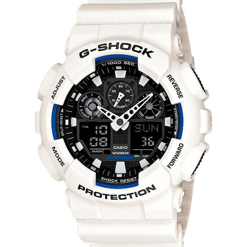 relogios casio Relogio Masculino G shock Casio Branco GA 100B 7ADR