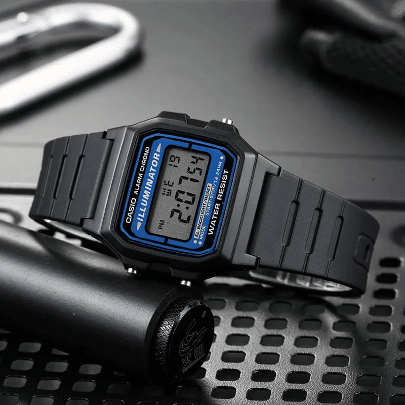 relogios casio Relogio Masculino Vintage Casio Preto F 105W 1ADF SC 3