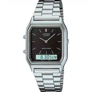 relogios casio Relogio Unissex Casio Vintage Prata AQ 230A 1DMQ 1