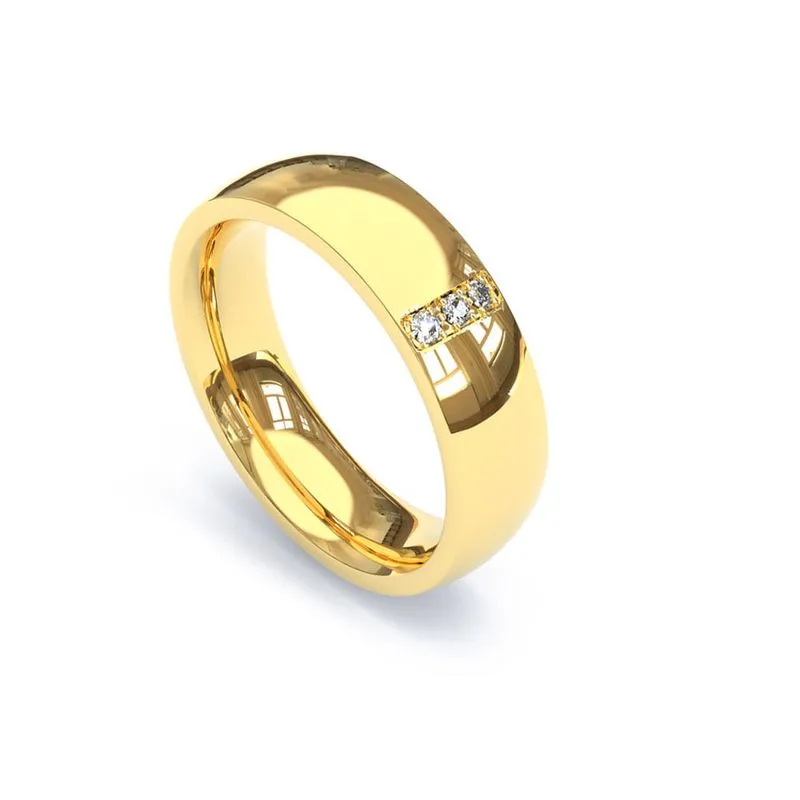 Alianças Finas, Médias ou Largas para Casamento: qual escolher? 11 aliancas finas de casamento Alianca de Ouro 18K Lisa com Canaleta com Zirconias AS2225