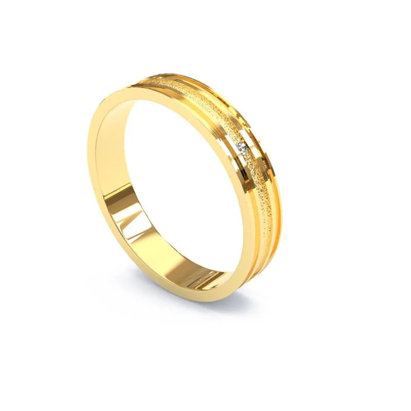 Alianças Finas, Médias ou Largas para Casamento: qual escolher? 6 aliancas finas de casamento Alianca de Ouro 18K Reta com Friso e Brilhante AS0962