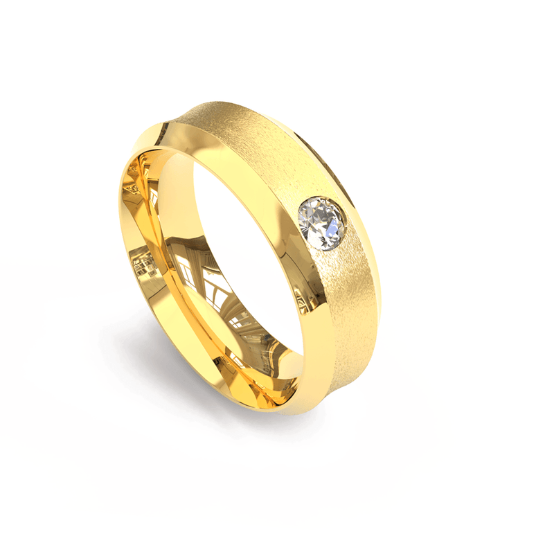 Alianças Finas, Médias ou Largas para Casamento: qual escolher? 9 aliancas finas de casamento Alianca de Ouro 18k Chanfrada e Fosca com 1 Diamante AS0541