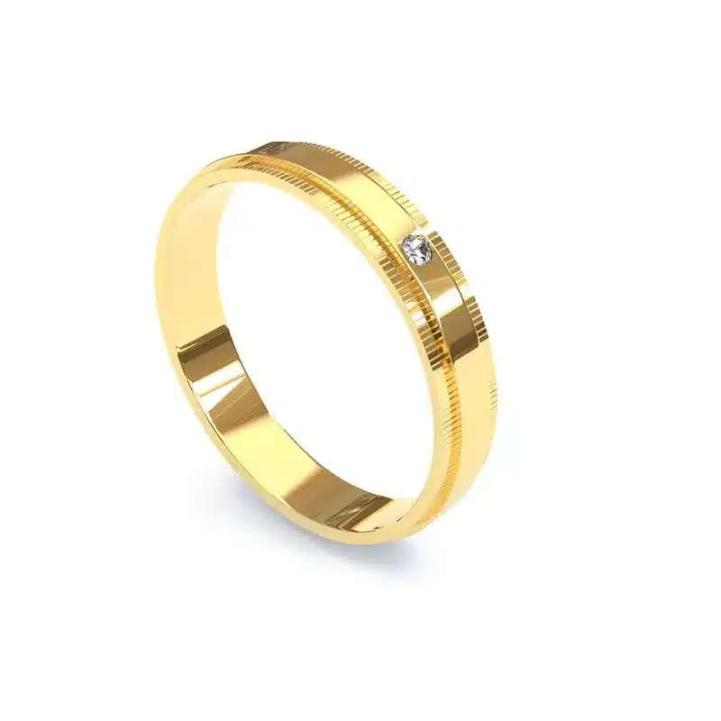 Black Friday de alianças: como escolher o modelo de aliança perfeito? 7 black friday de aliancas Alianca de Ouro 18K Trabalhada com Brilhante AS0959