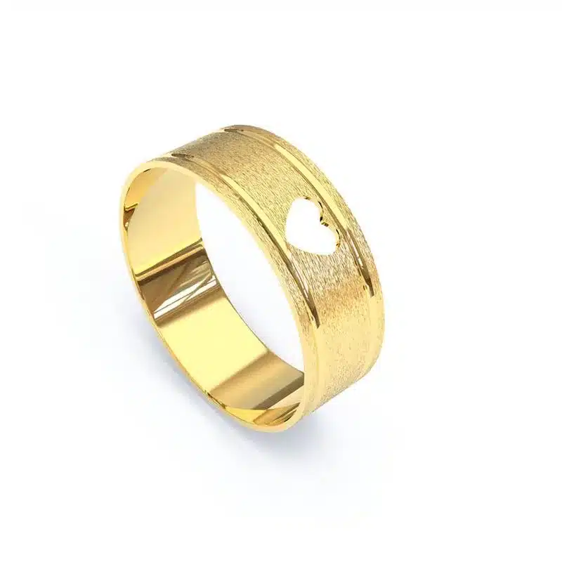 Black Friday de alianças: como escolher o modelo de aliança perfeito? 34 black friday de aliancas Alianca de Ouro 18k Reta Fosca com Coracao Vazado e Frisos Laterais AS1276