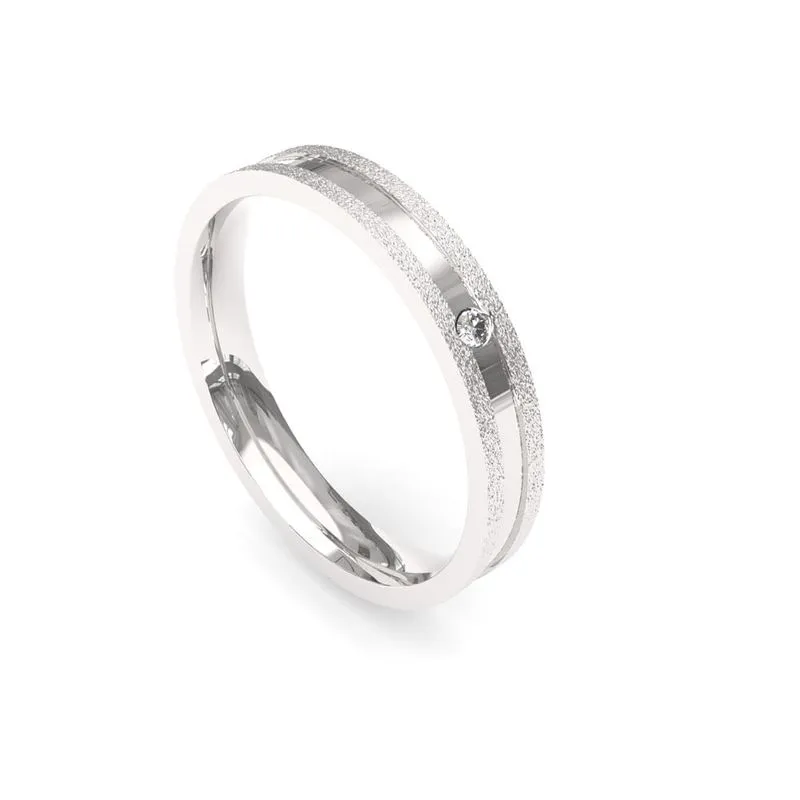 Black Friday de alianças: como escolher o modelo de aliança perfeito? 30 black friday de aliancas Alianca de Prata Reta com Fosco e Friso de Zirconias AS2128