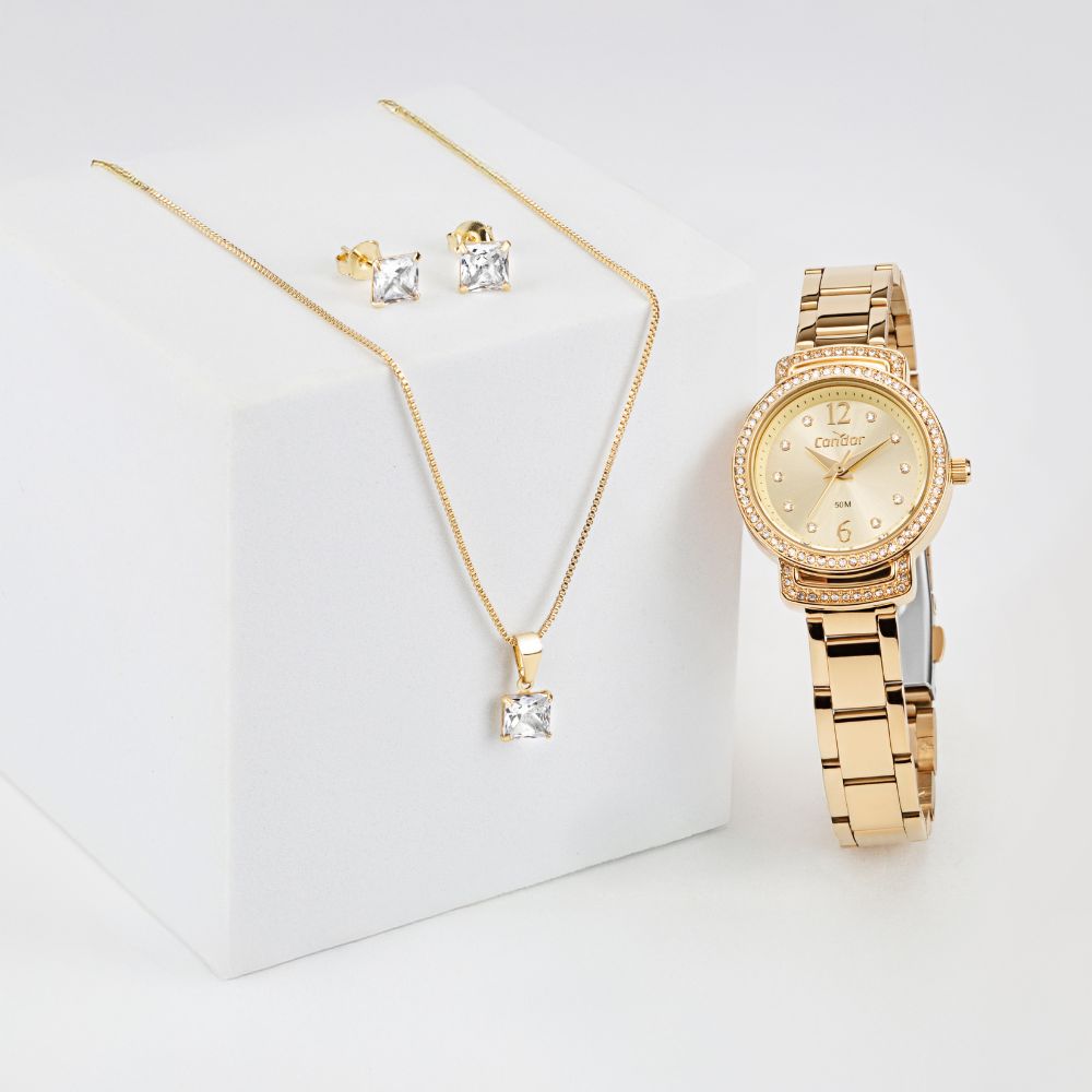 colecao bailarina casa das aliancas condor relogio colar e brincos 8 3