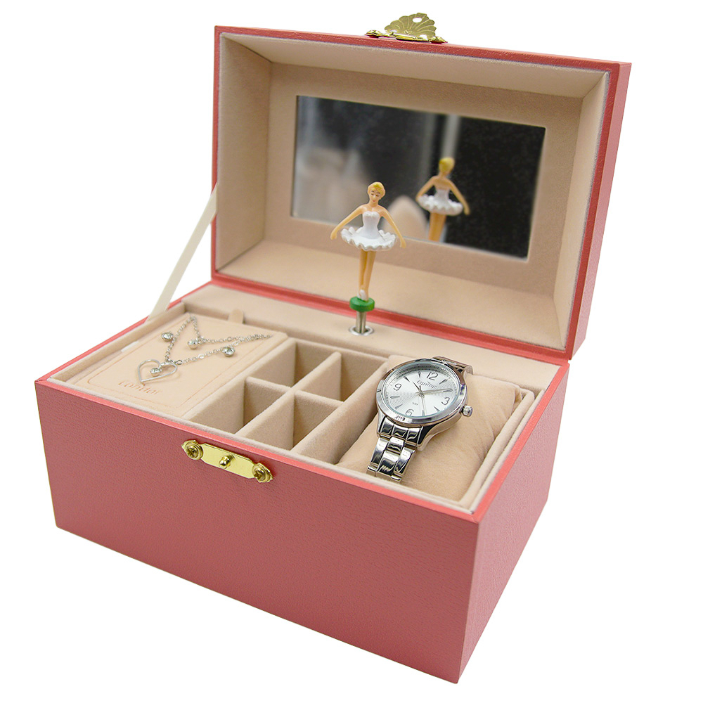 colecao bailarina casa das aliancas condor relogio colar e brincos CO2035NVM K4K