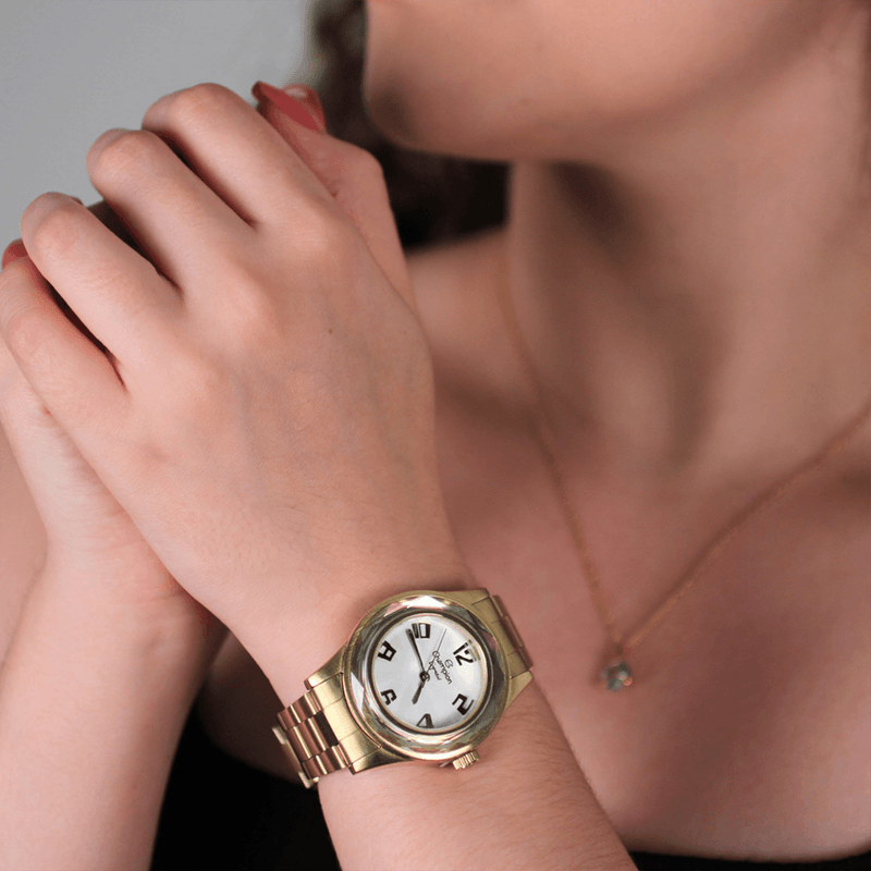 presente para namorada Kit Relogio Feminino Champion Dourado CN29990J 1