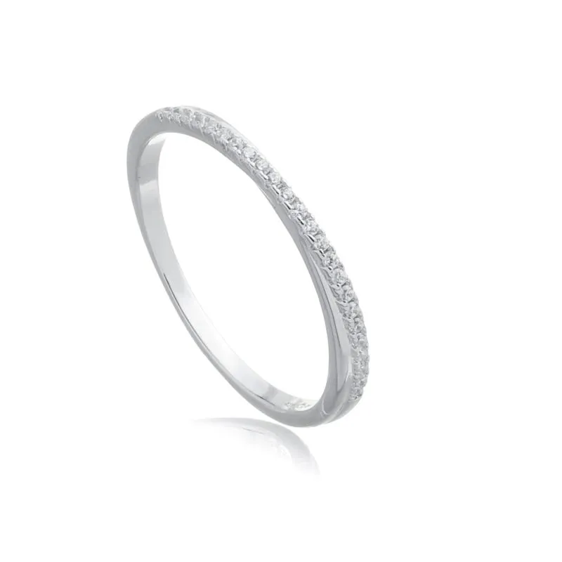 presentes de natal na black friday Anel de Prata Cravejado com Zirconias AN23235