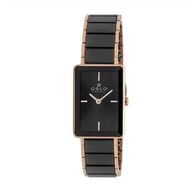 presentes de natal na black friday Relogio Feminino Ceramica Preto e Rose OLTSKS9T0002 P1PR