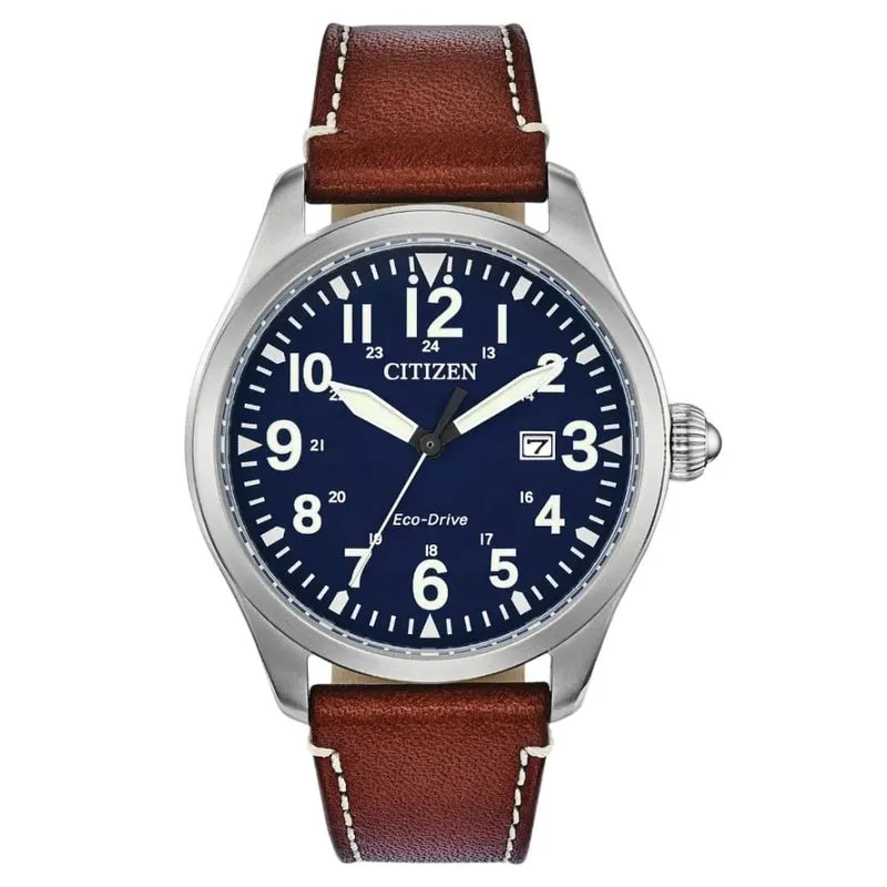 presentes de natal na black friday Relogio Masculino Citizen Weekender Aviator Eco Drive Azul BM6838 17LN