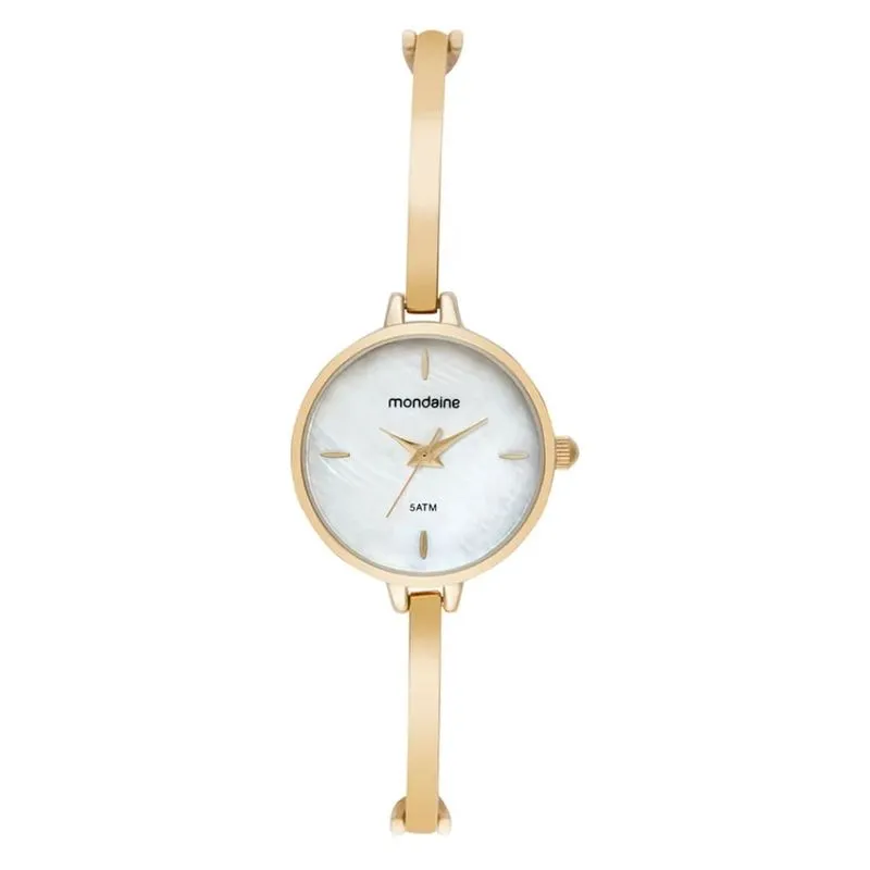 cor do ano pantone 2026 cloud dancer Relogio Mondaine Feminino 32909LPMVDM1 Bracelete Dourado Branco