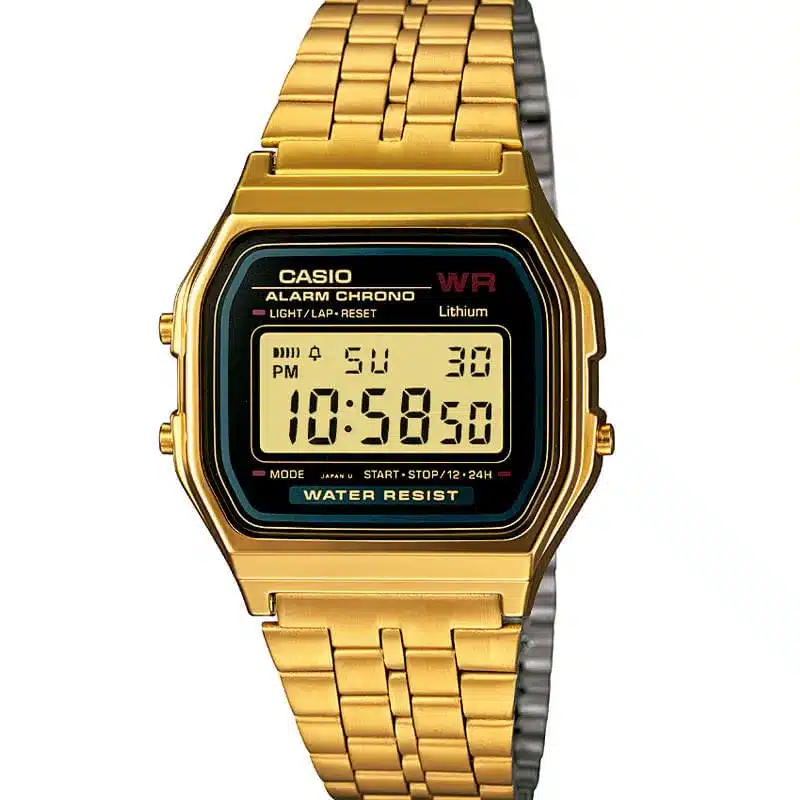 look de natal Relogio Casio Digital Dourado A159WGEA 1DF