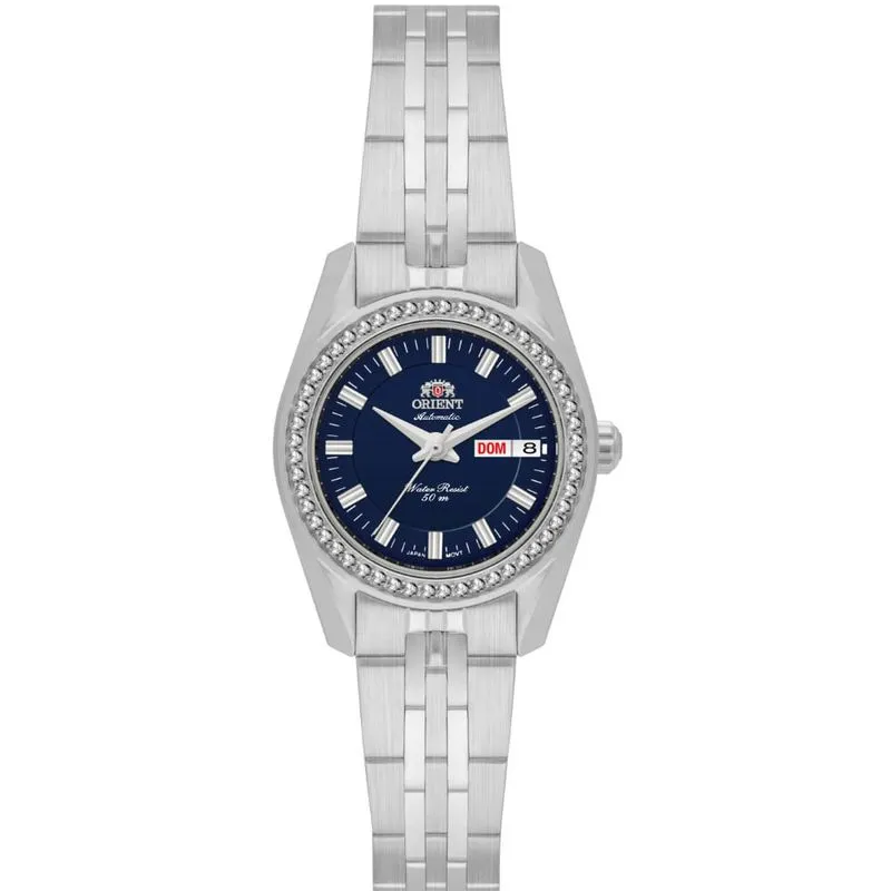 look de natal Relogio Feminino Automatico Orient Prata NH6SS006 D1SX