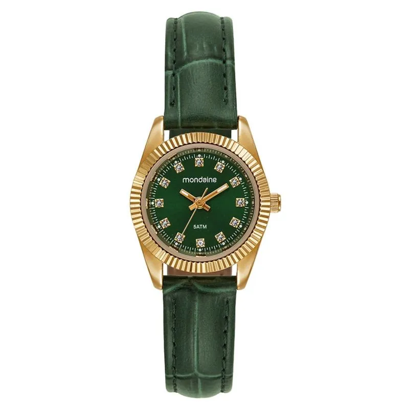 look de natal Relogio Feminino Mondaine Quartz Riviera 32960LPMVDH4 Verde