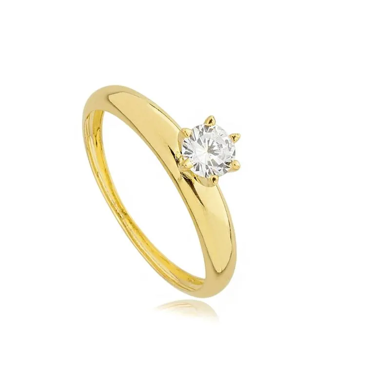 Joias de Energia Positiva: significados + como escolher a sua 13 joias de energia positiva Anel Solitario de Ouro 18K com Zirconia AN20918 1