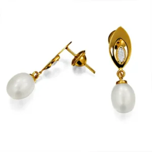 joias minimalistas 2026 Brinco em Ouro 18k Pendulo com Zirconia e Perolas BR9394 1
