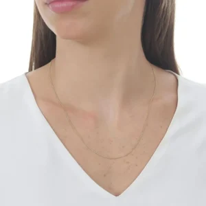 joias minimalistas 2026 Corrente de Ouro 18K Malha Grumet 60cm CR20294 1