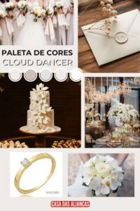 paletas de cores para casamento cloud dancer pantone 2026