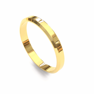 Alianca de Casamento em Ouro 18k Chanfrada AS0026