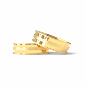 Alianca de Ouro 18K com Friso Fosco AS0525