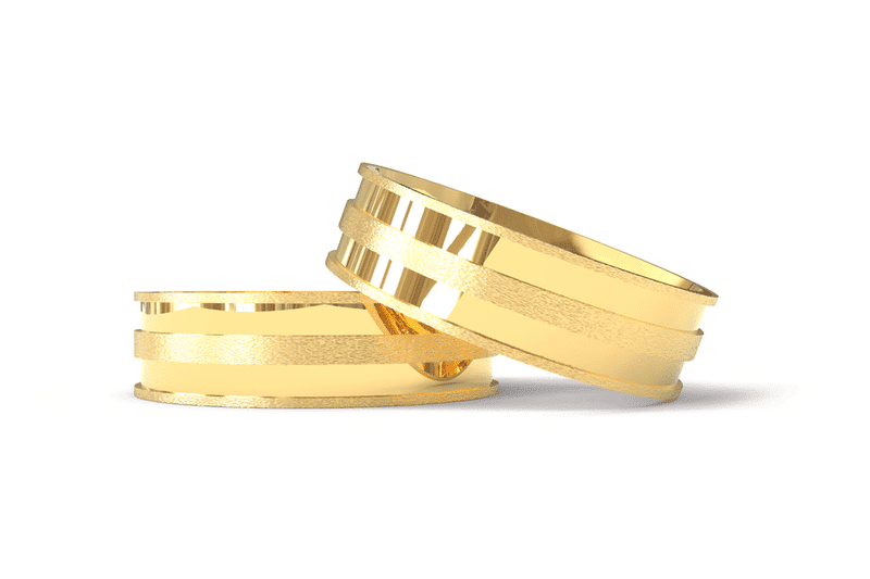 Aliança de Ouro Amarelo: significado, vantagens e como escolher a joia perfeita 11 Alianca de Ouro 18K com Friso Fosco AS0525 edited