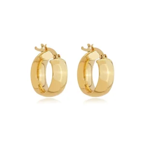 Brinco de Ouro 18K Argola Oca Redonda BR19109